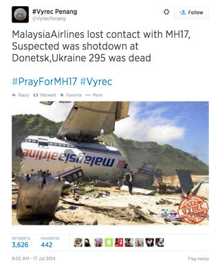 Illustration for article titled This isn't the Malaysia Airlines crash. It's Photoshopped from Lost.